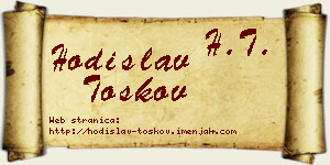 Hodislav Toškov vizit kartica